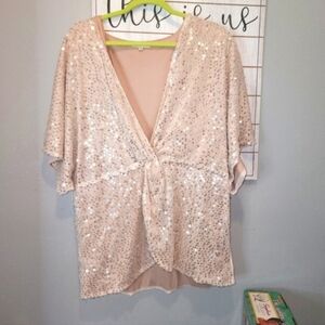 ❄️❄️ Haute curve 3x sequin blouse